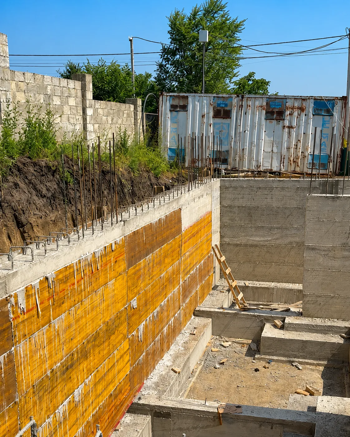 Subsol cofraje fundatie Chisinau beton armat